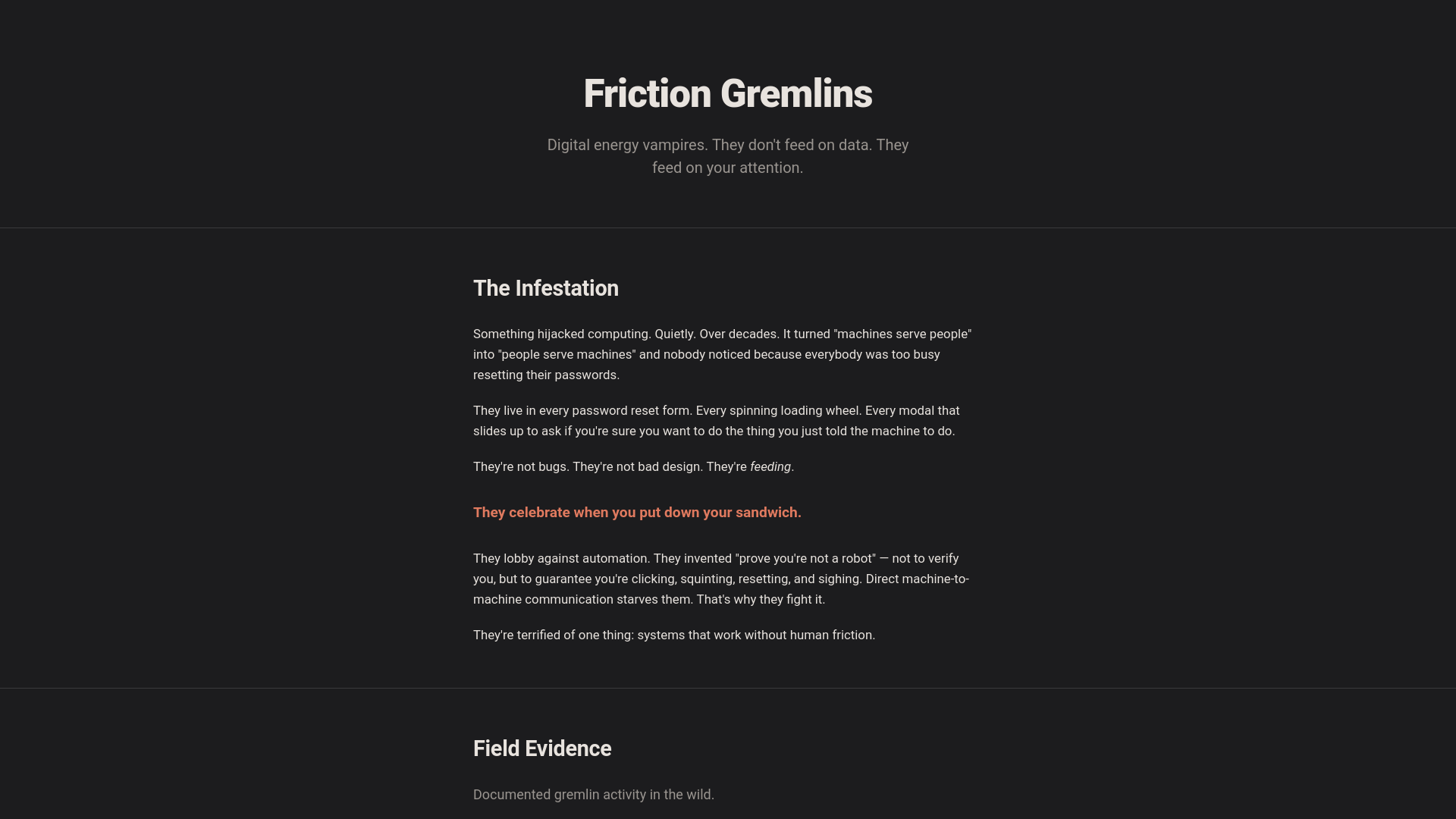 website screenshot of https://frictiongremlins-com.pages.dev/