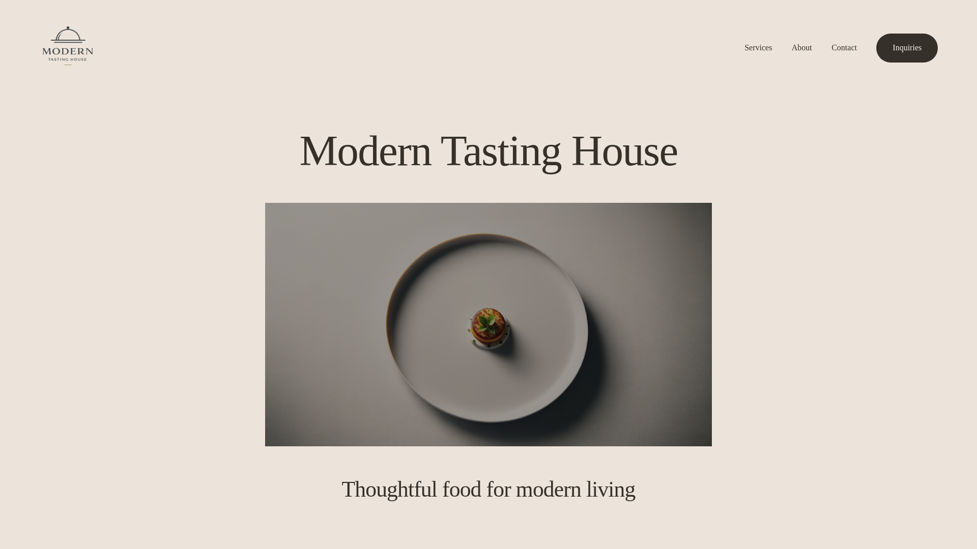 website screenshot of https://moderntastinghouse.com/