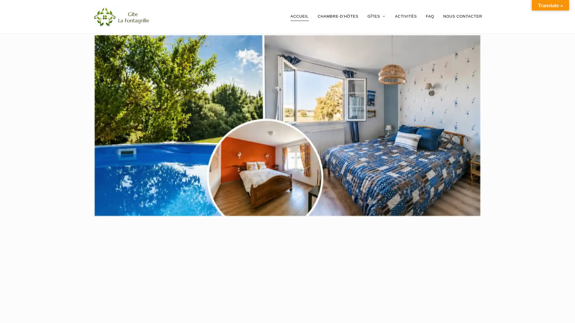 website screenshot of https://gites-lafontagrille.com/