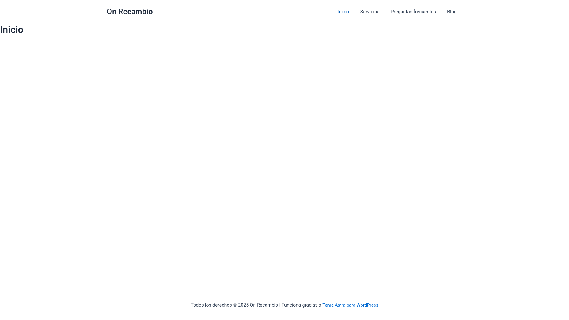 website screenshot of https://onrecambio.es/