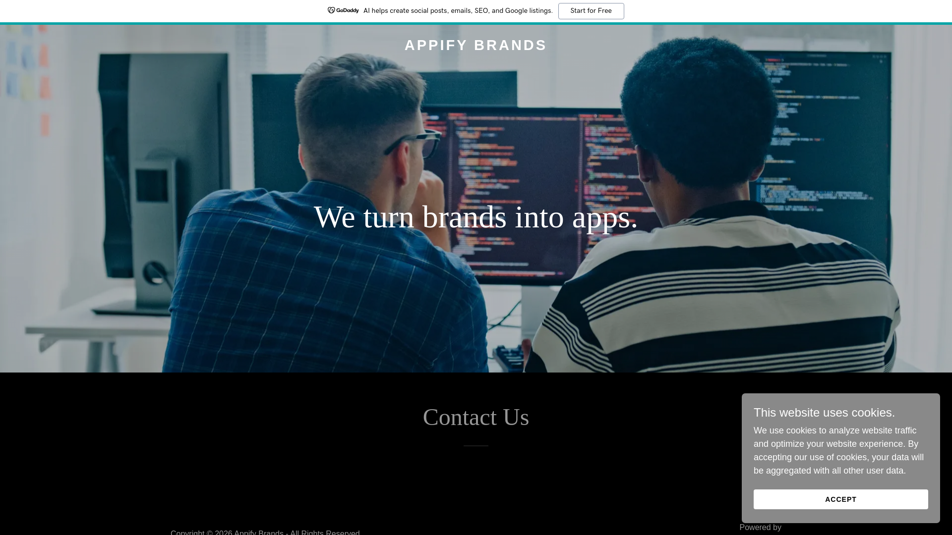 website screenshot of https://appifybrands.com/
