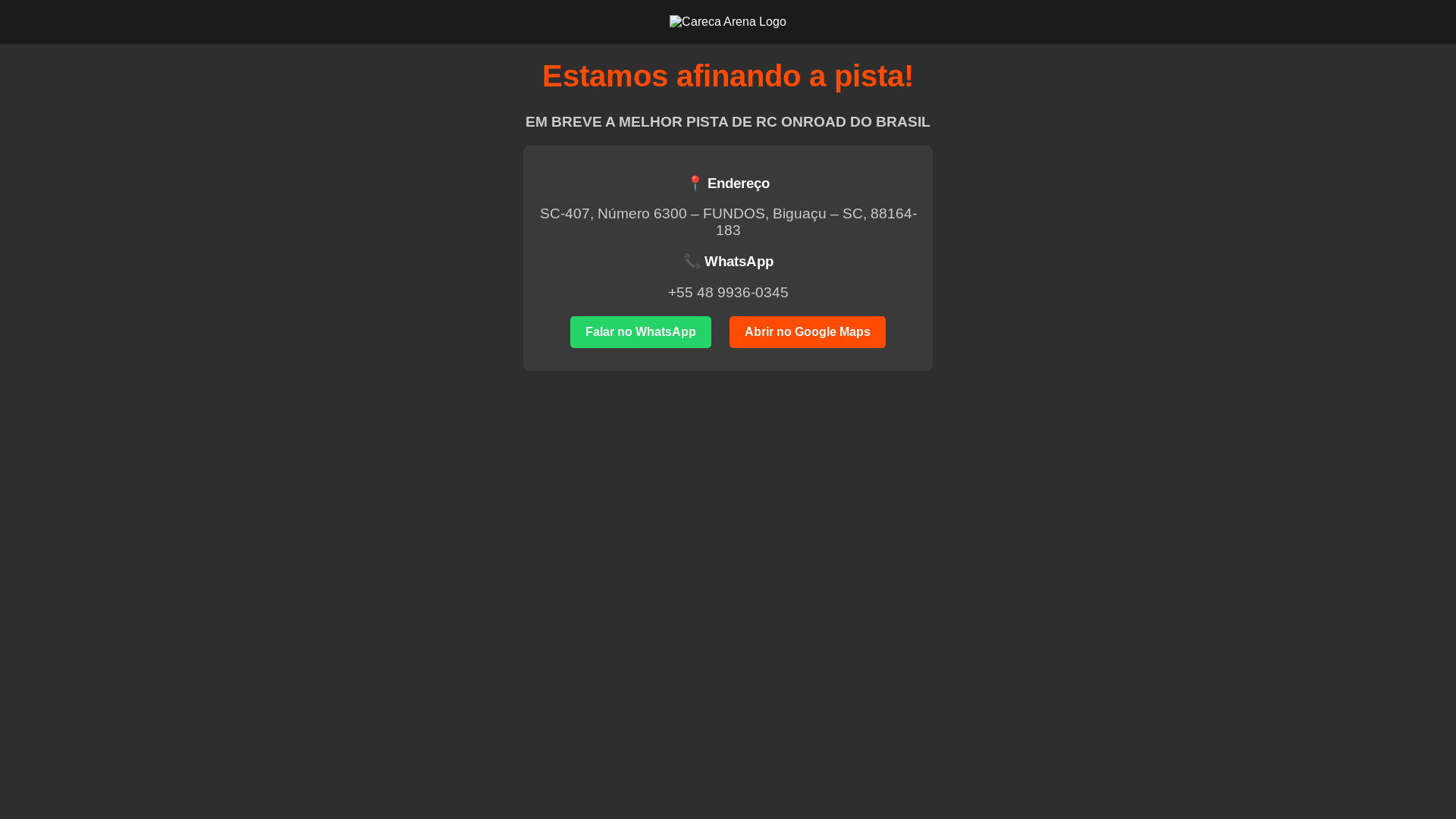 website screenshot of https://carecarena.com.br/