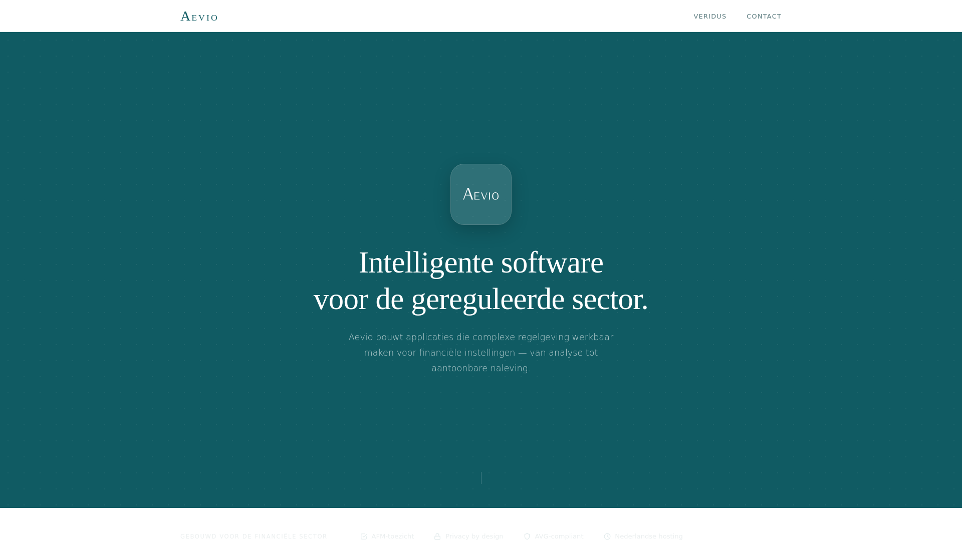 website screenshot of https://aevio-website.pages.dev/