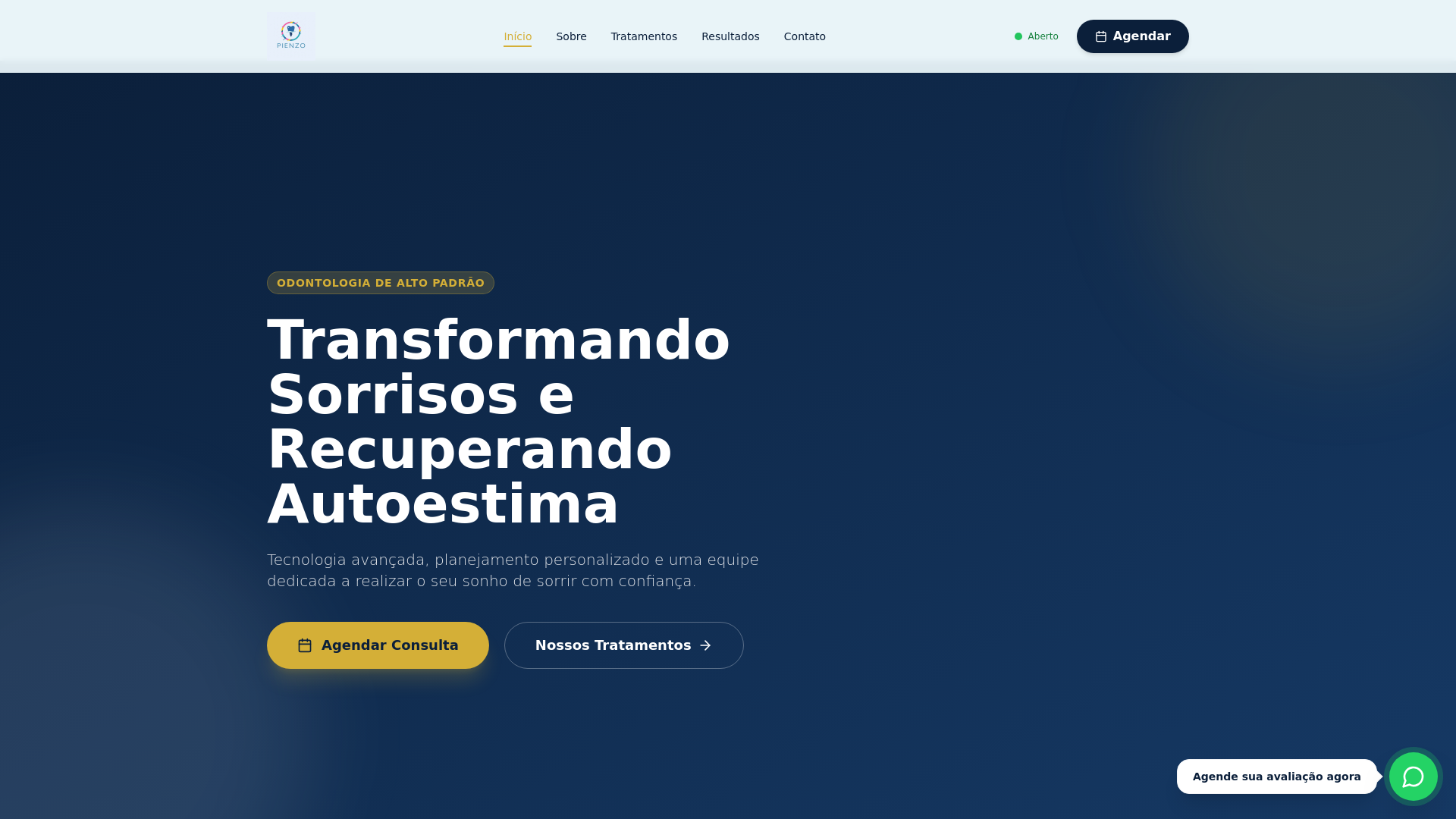 website screenshot of https://pienzoodontologia.com/