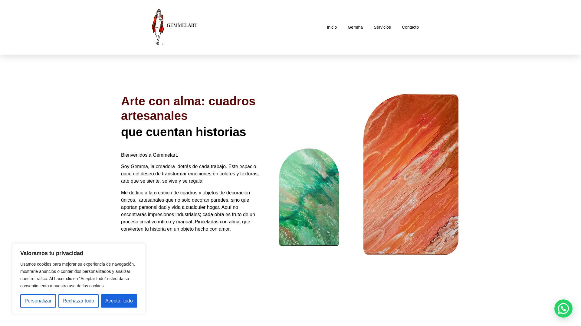 website screenshot of https://gemmelart.es/