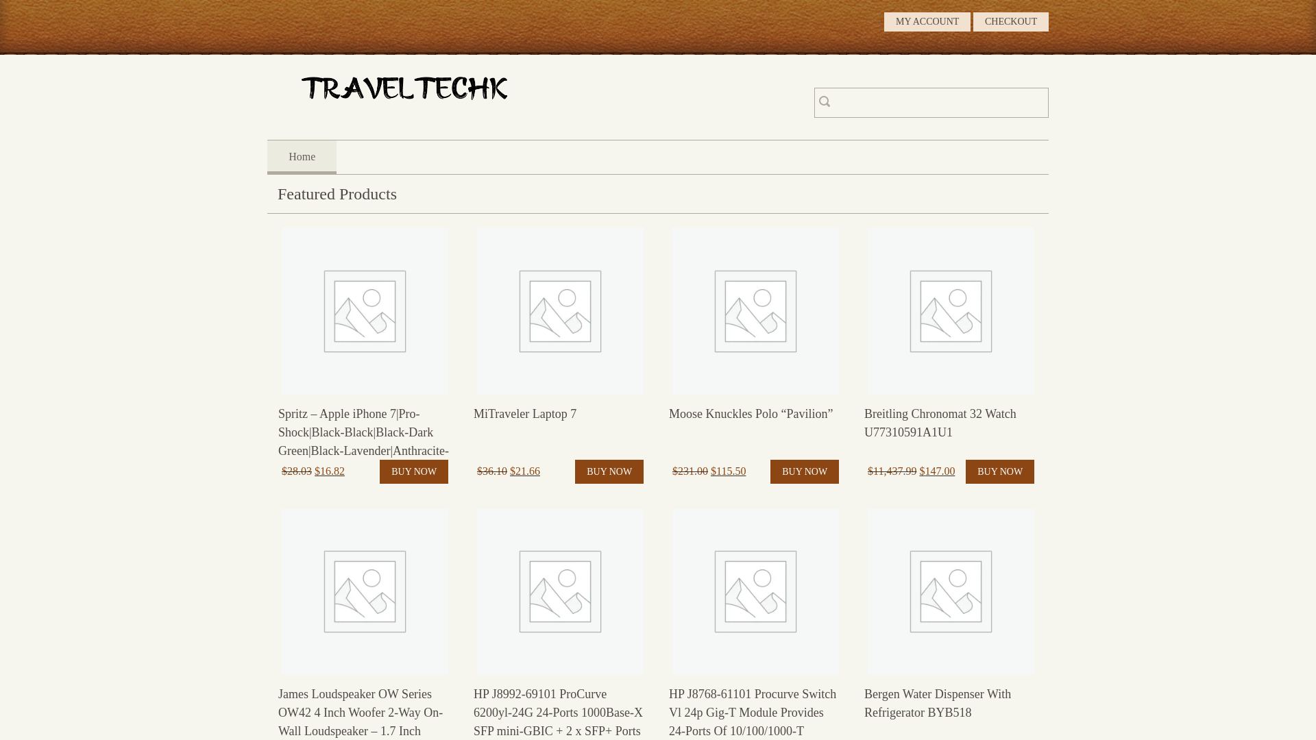 website screenshot of https://traveltechk.shop/