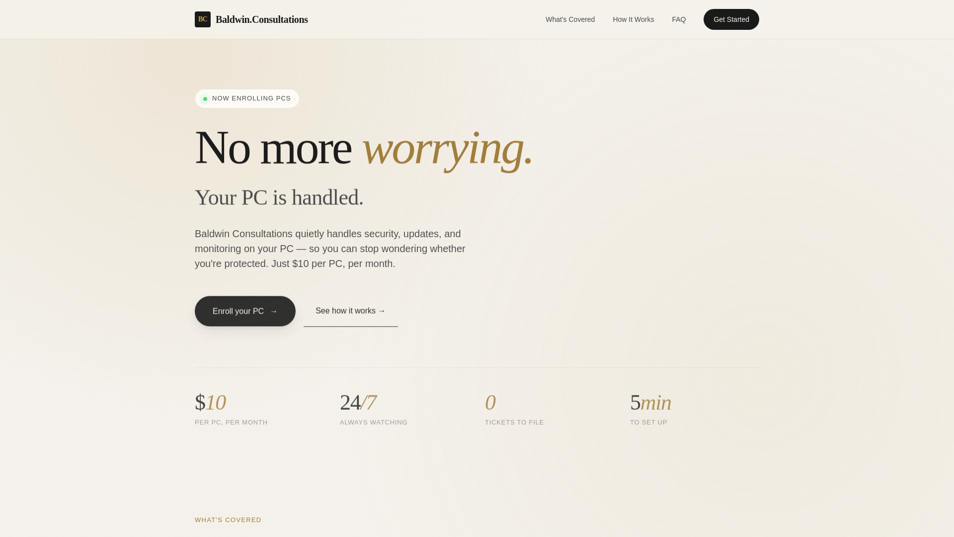 website screenshot of https://baldwin-consultations.pages.dev/