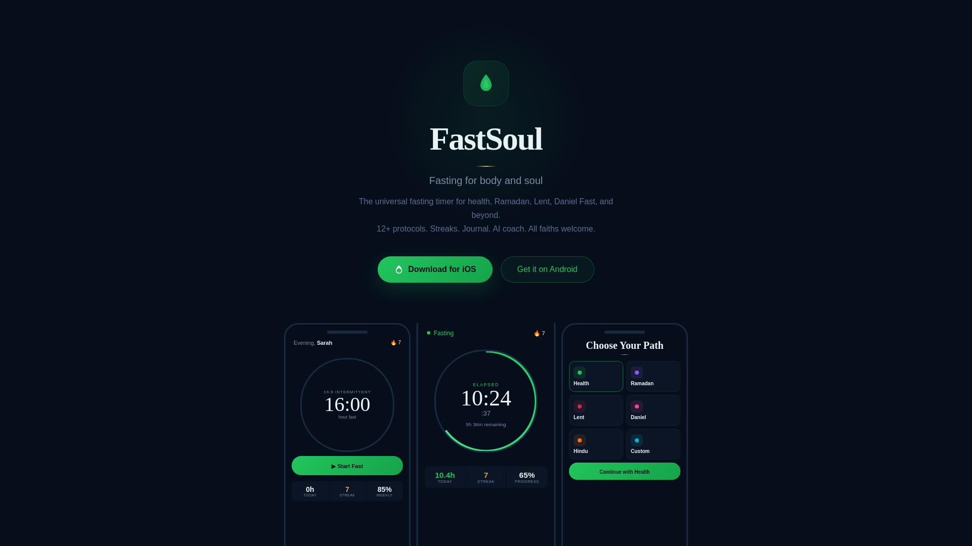 website screenshot of https://fastsoul.app
