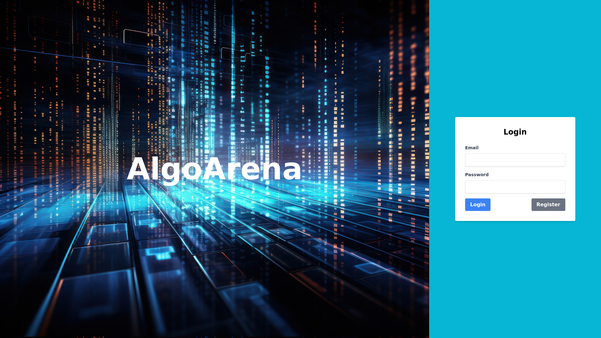website screenshot of https://algoarena.codes/