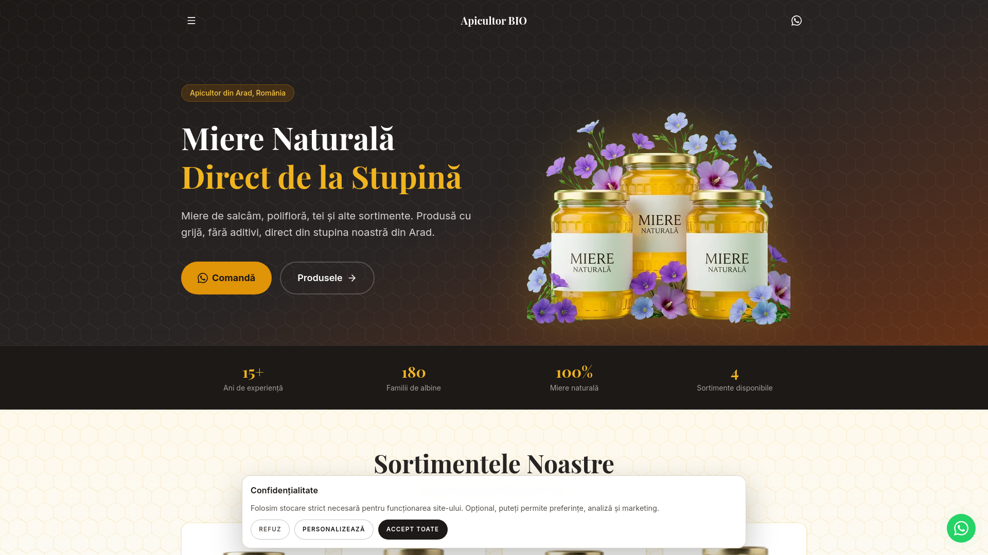 website screenshot of https://apicultor.bio/