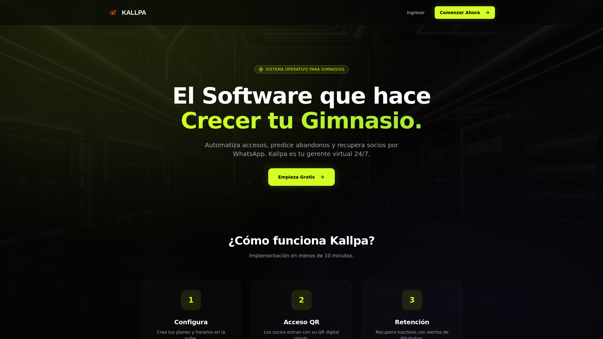 website screenshot of https://kallpa.app/