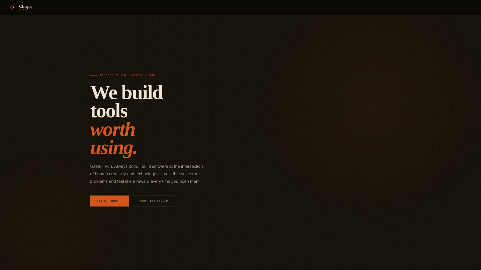 website screenshot of https://chispafoundry.com/