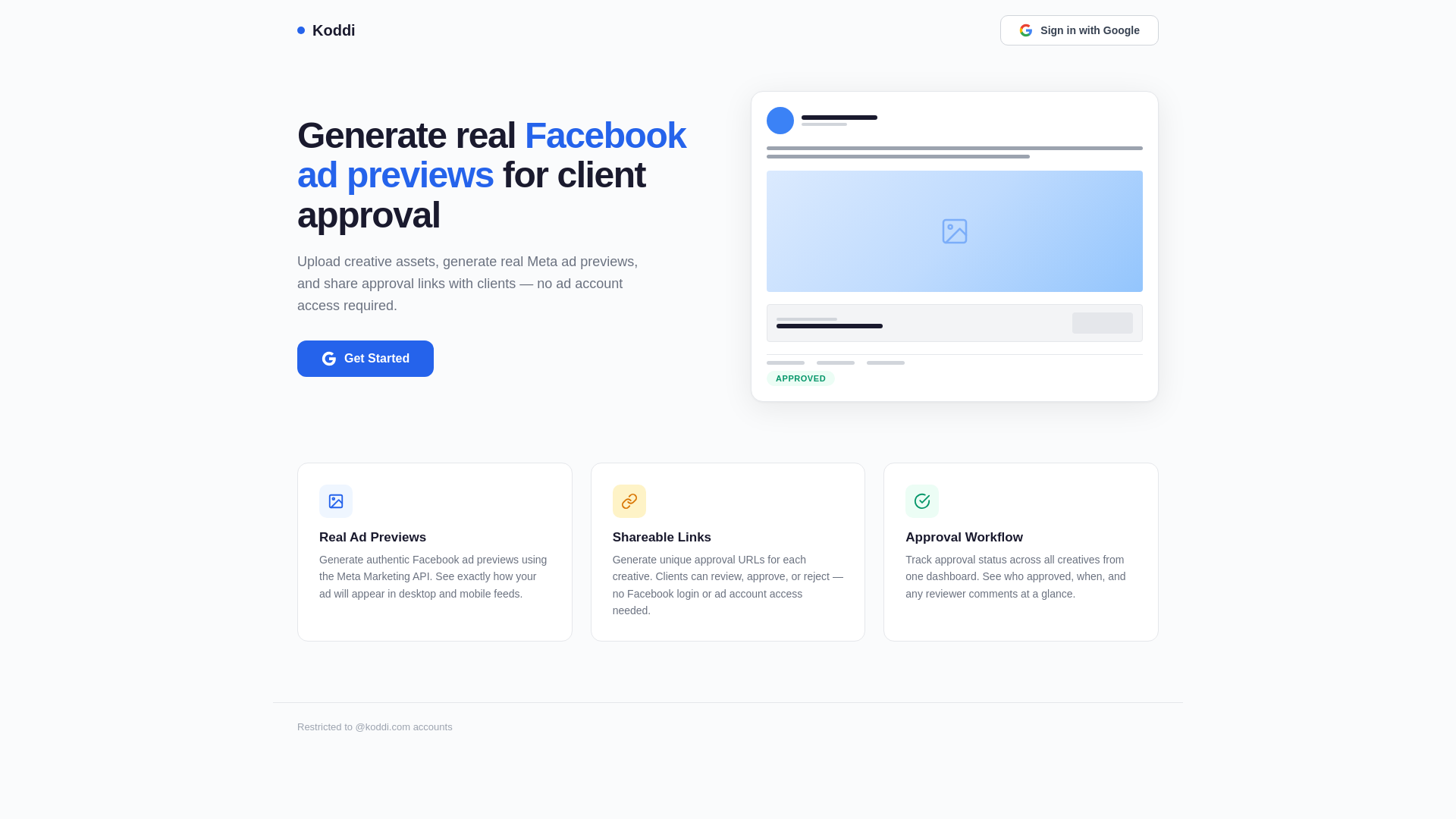 website screenshot of https://meta-ad-preview.com