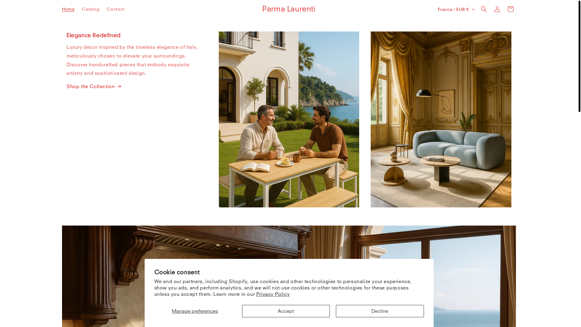 website screenshot of https://parmalaurenti.com/