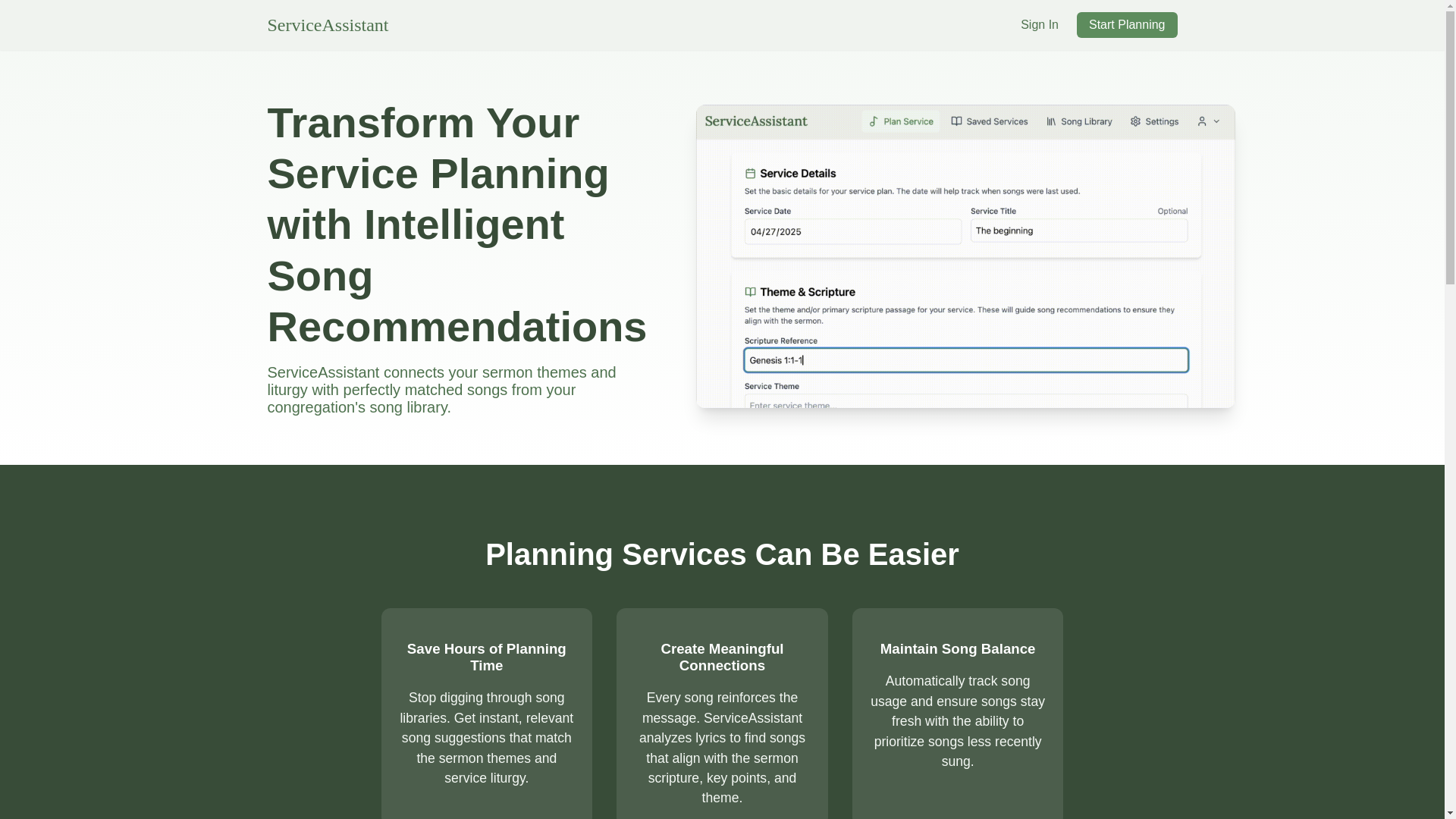 website screenshot of https://serviceassistantweb.pages.dev/