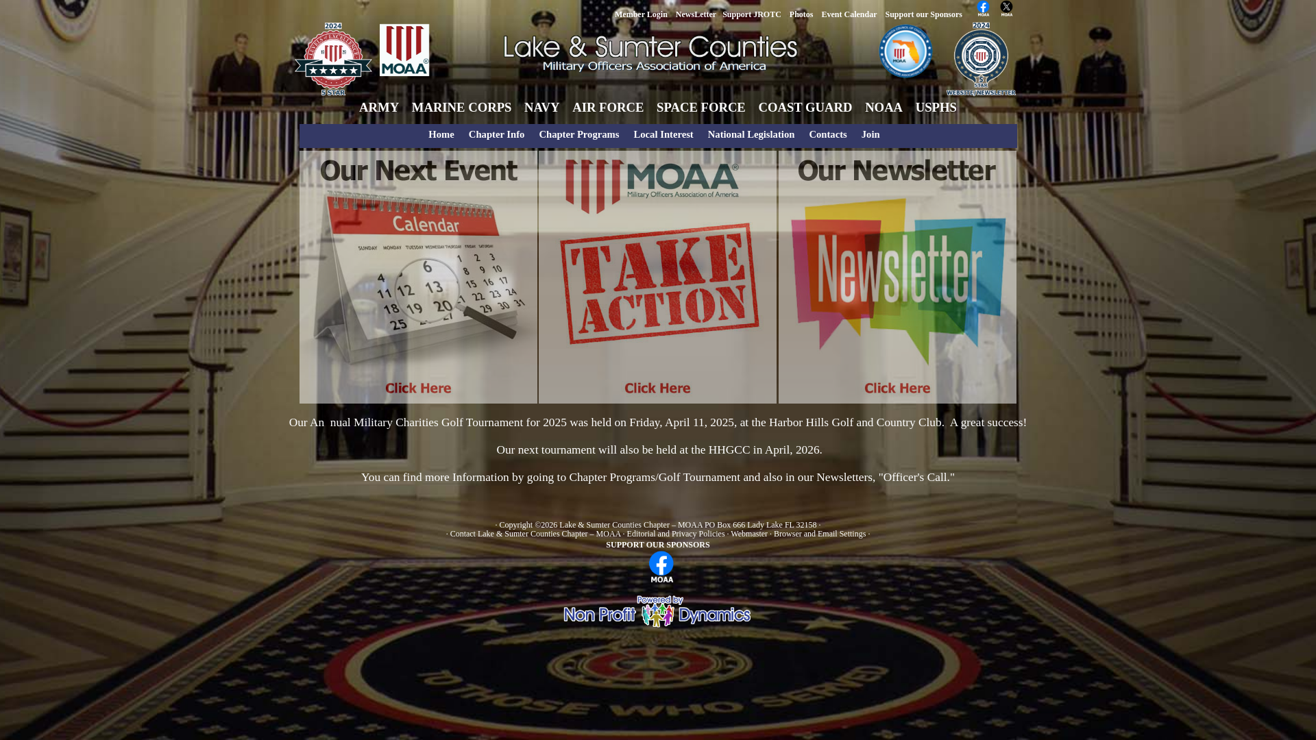 website screenshot of https://lakeandsumtermoaa.org/