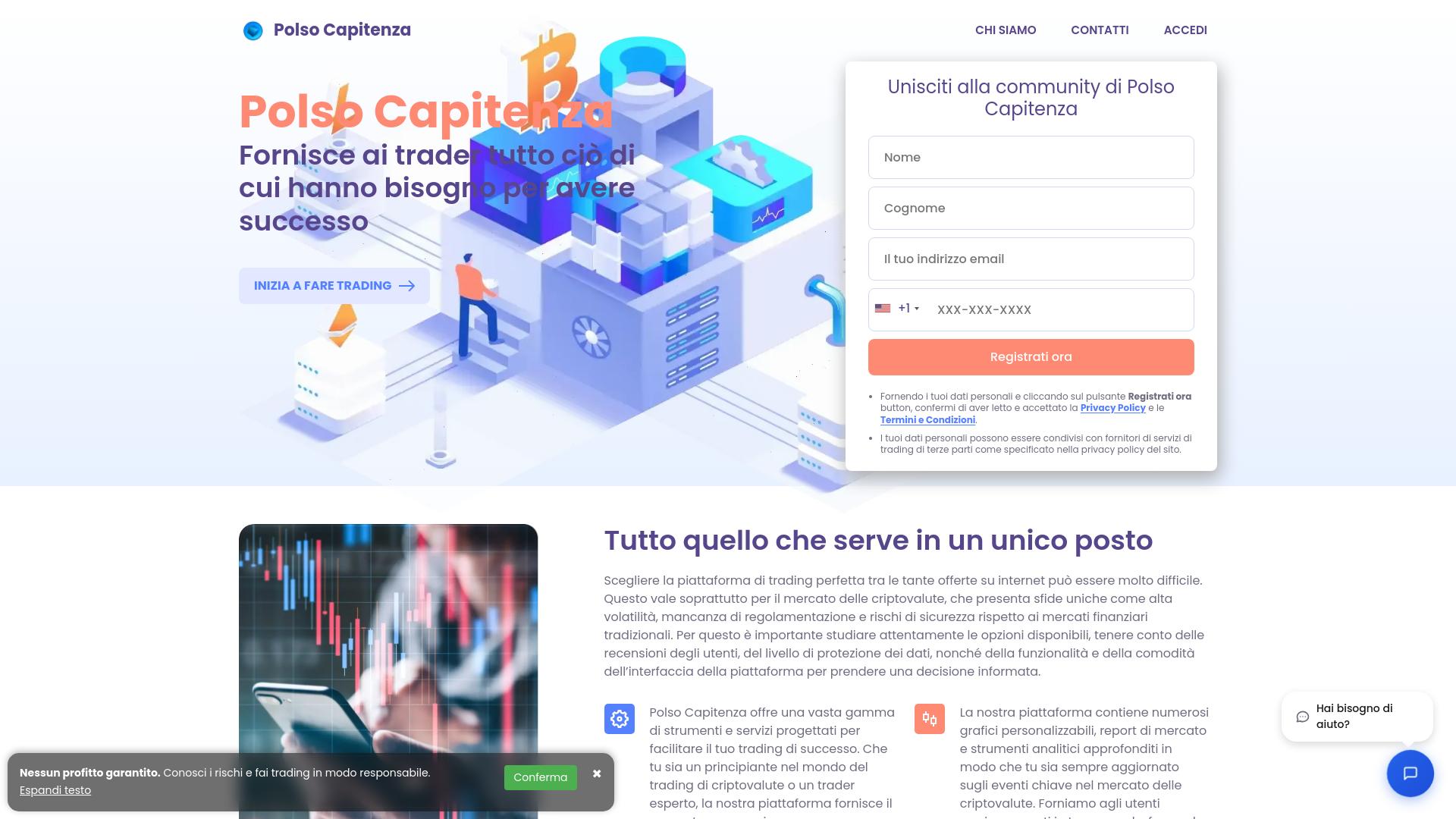website screenshot of https://polsocapitenza.net/