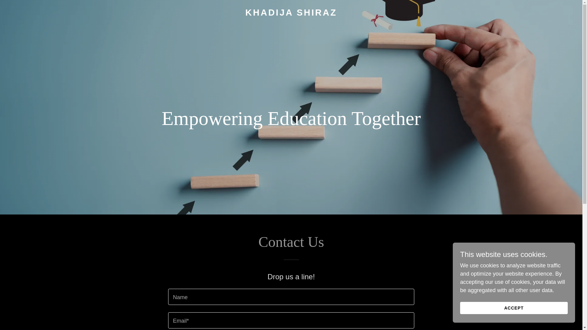 website screenshot of https://khadijashiraz.com/