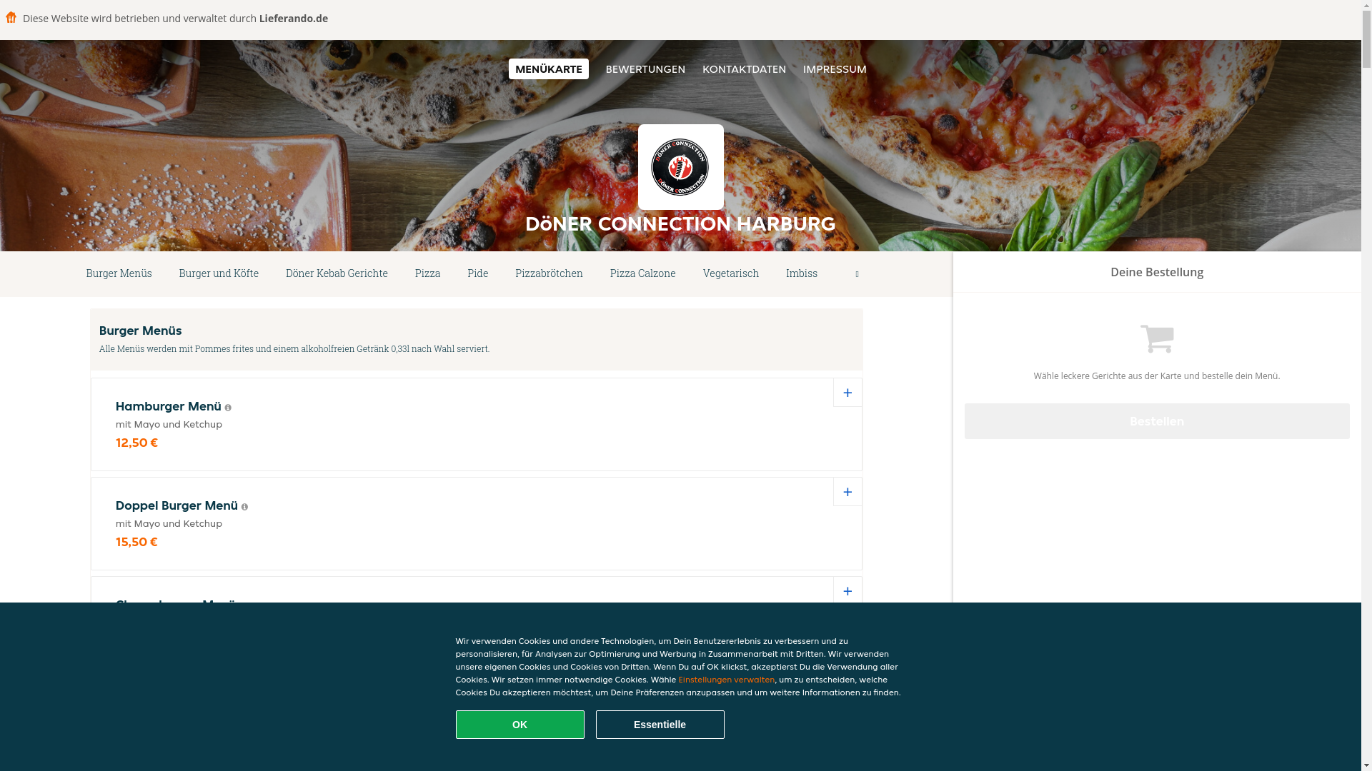 website screenshot of https://donerconnection-hamburg.de/