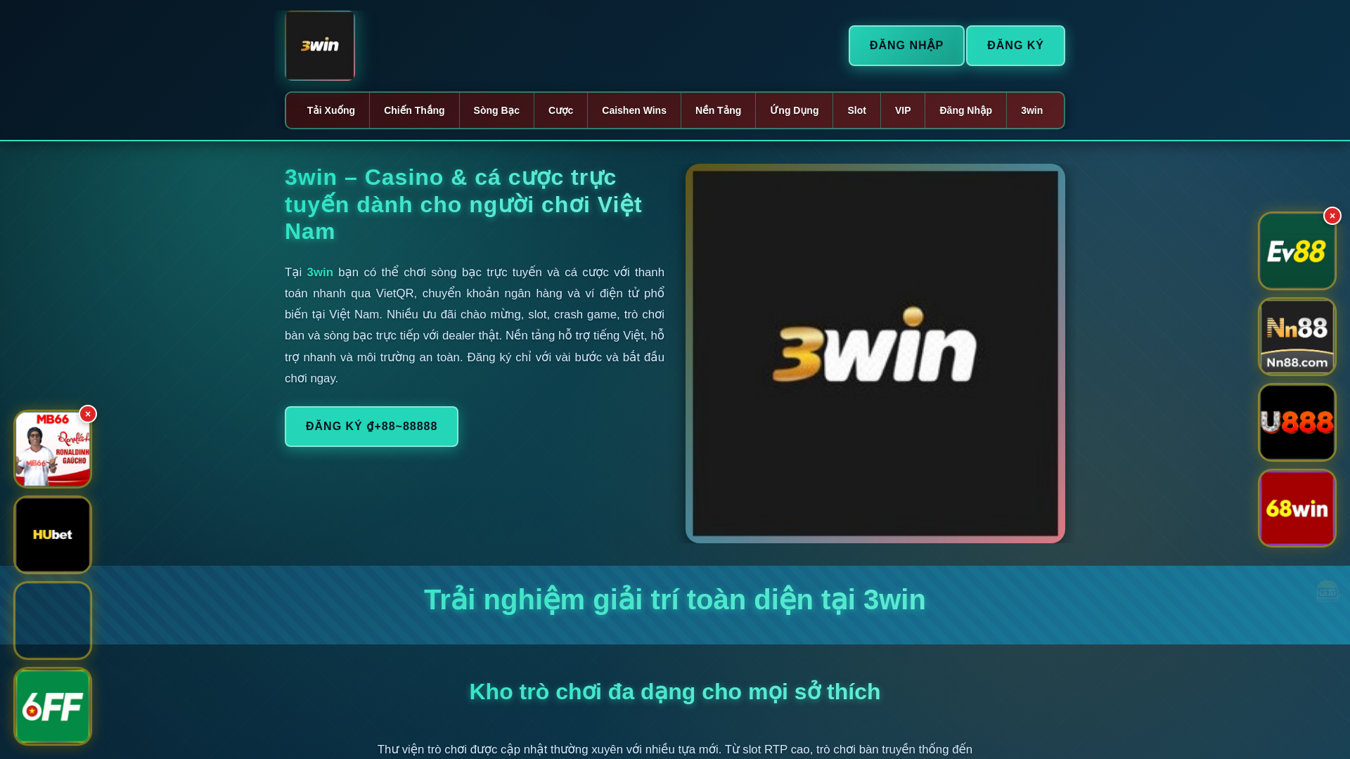 website screenshot of https://3winmot.com/