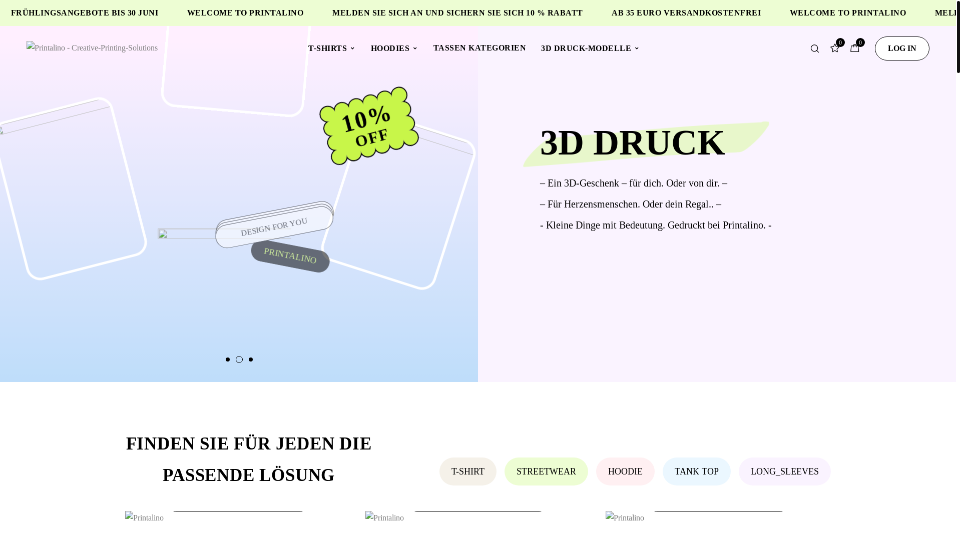 website screenshot of https://3dprinthaus.de/