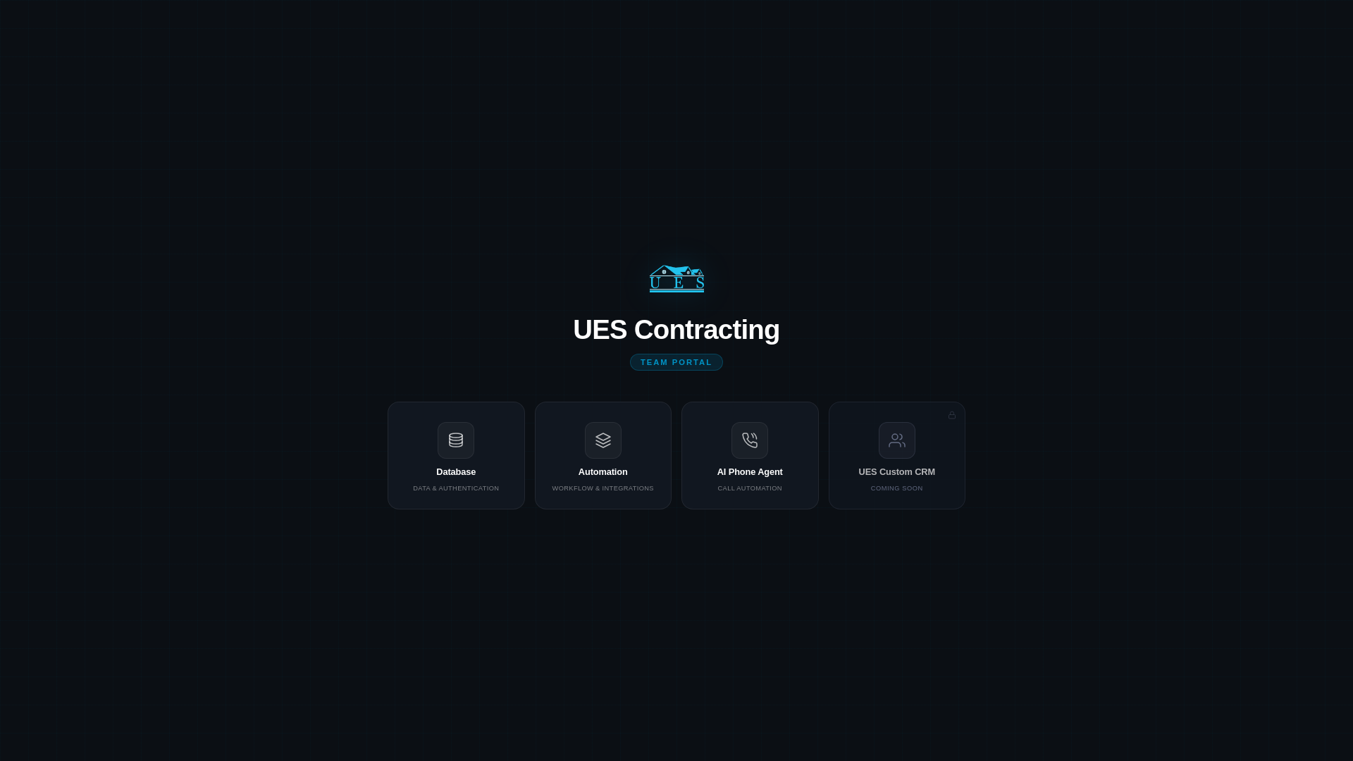 website screenshot of https://uescontracting.app/