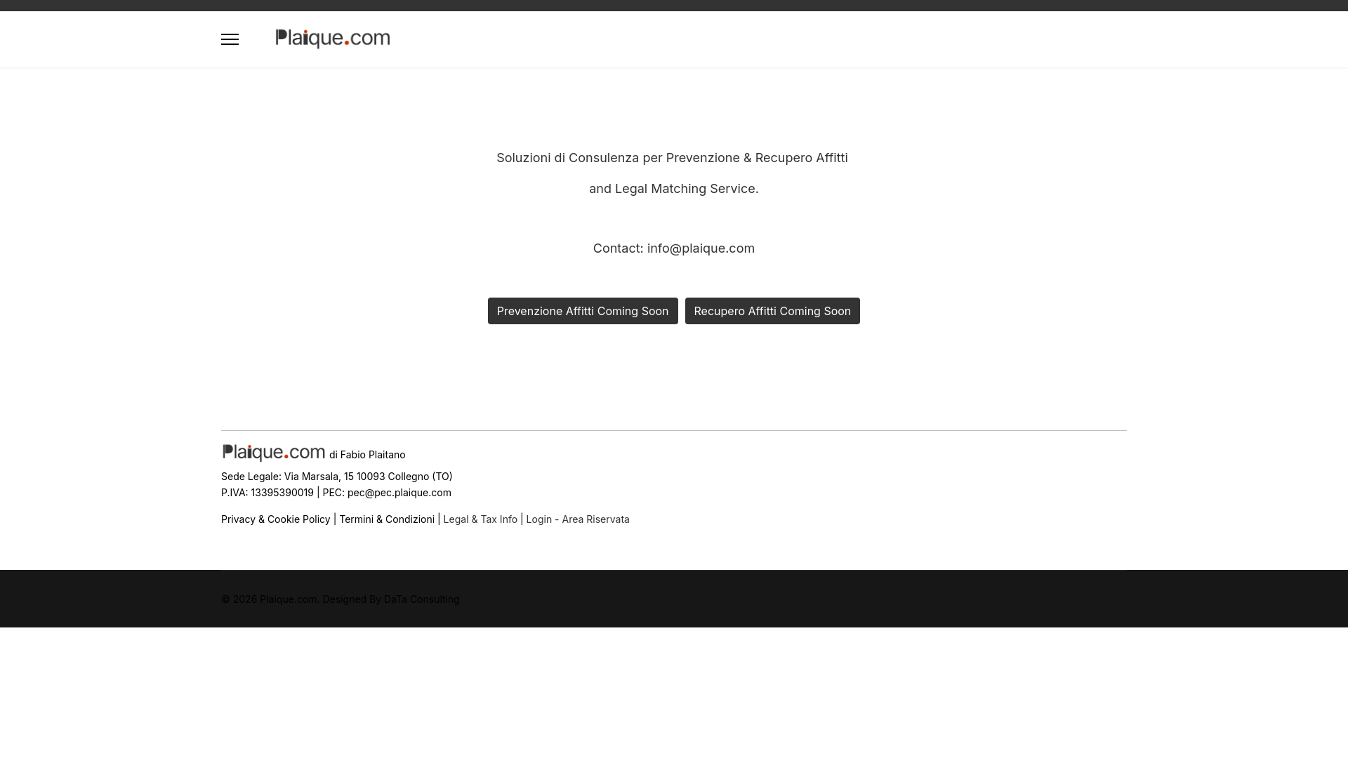 website screenshot of https://prevenzioneaffitti.eu/