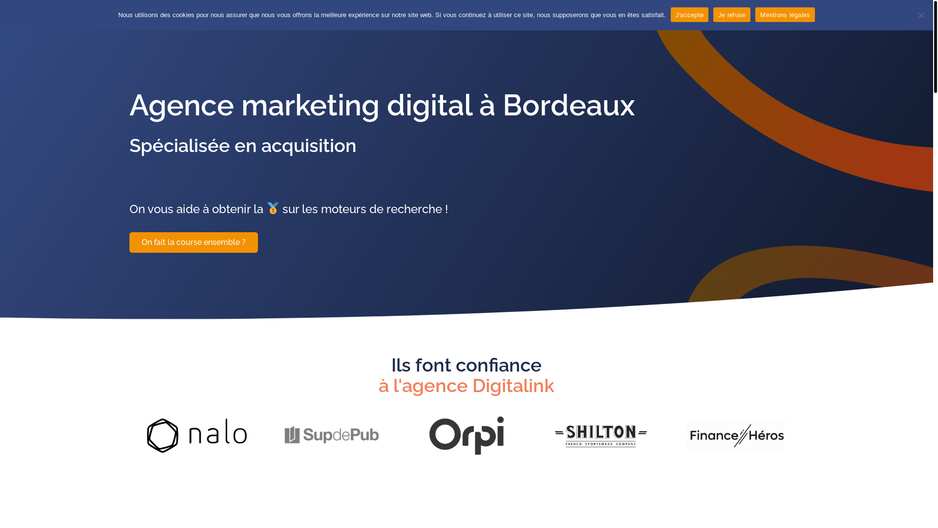 website screenshot of https://agence-digitalink.com/