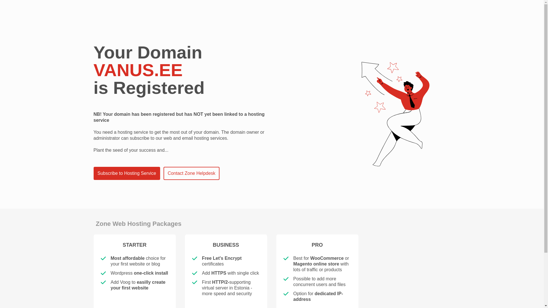 website screenshot of https://vanus.ee/