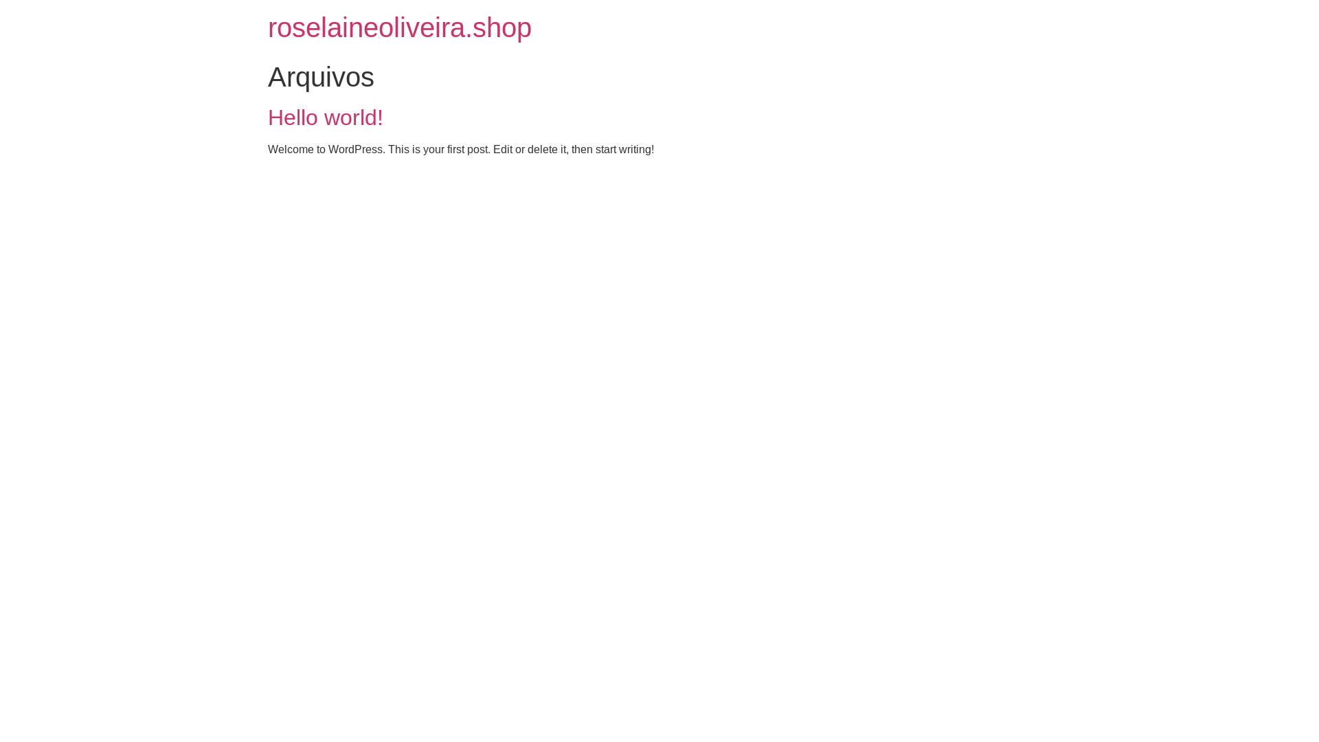 website screenshot of https://roselaineoliveira.shop/