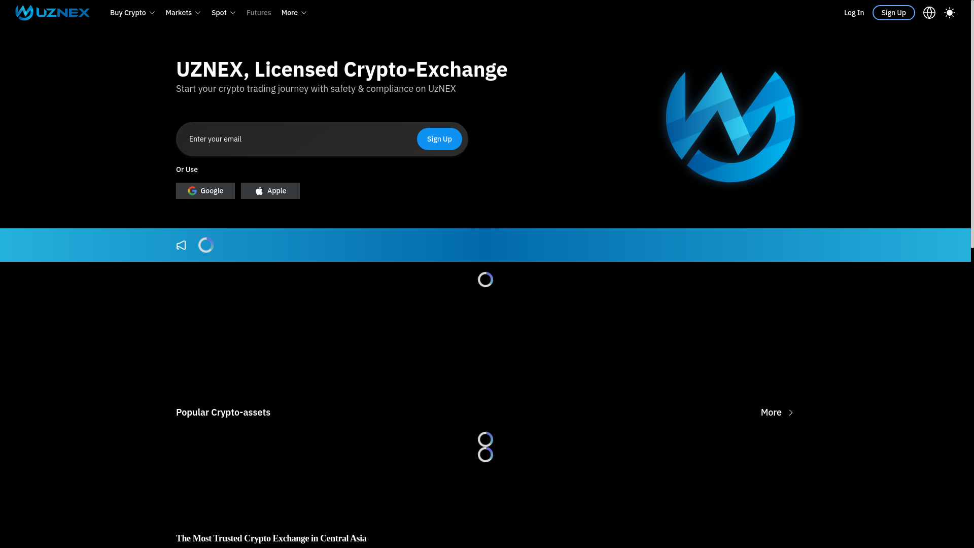 website screenshot of https://uz-exchange-front.pages.dev/
