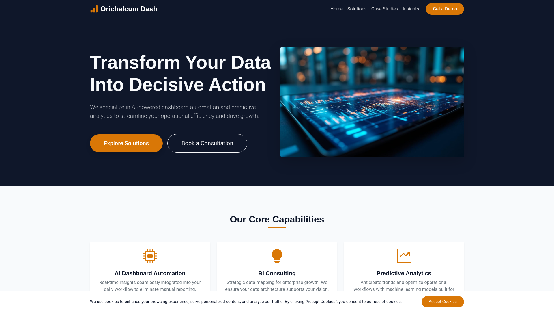 website screenshot of https://optimizecloud.digital