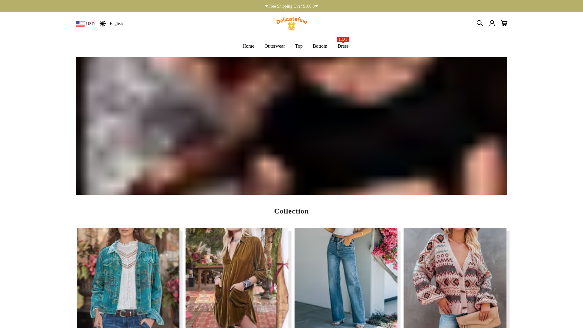 website screenshot of https://delicatefine.com