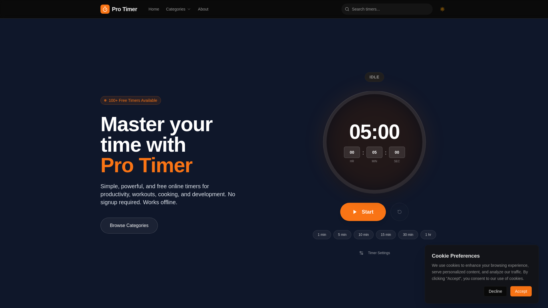 website screenshot of https://protimer.org/