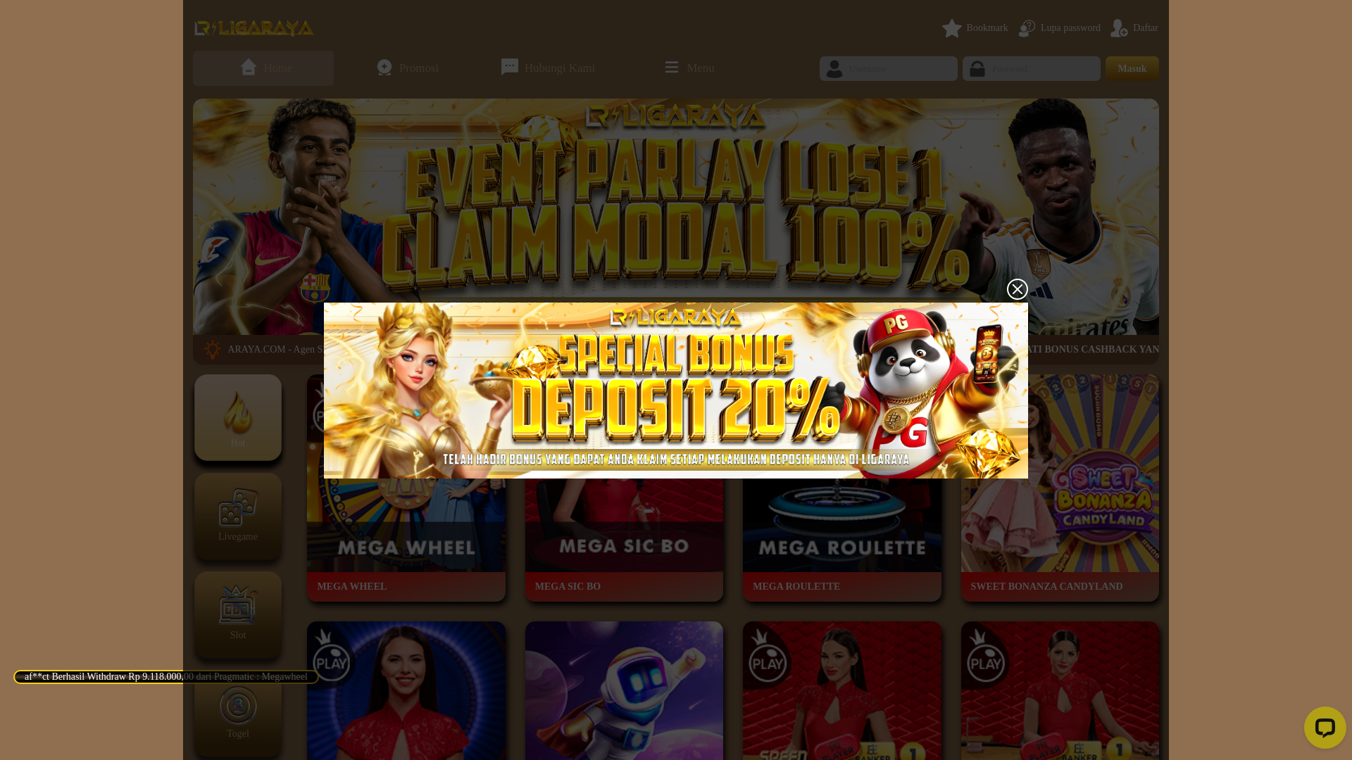 website screenshot of https://ligaraya8654.fun/