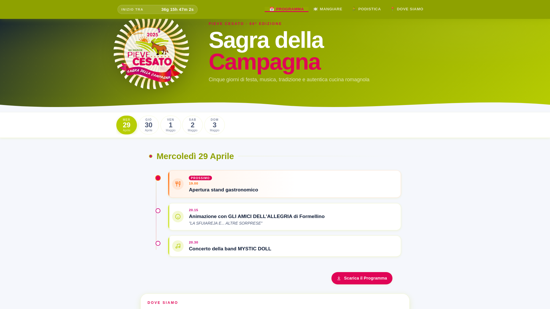 website screenshot of https://sagradellacampagna.pages.dev/