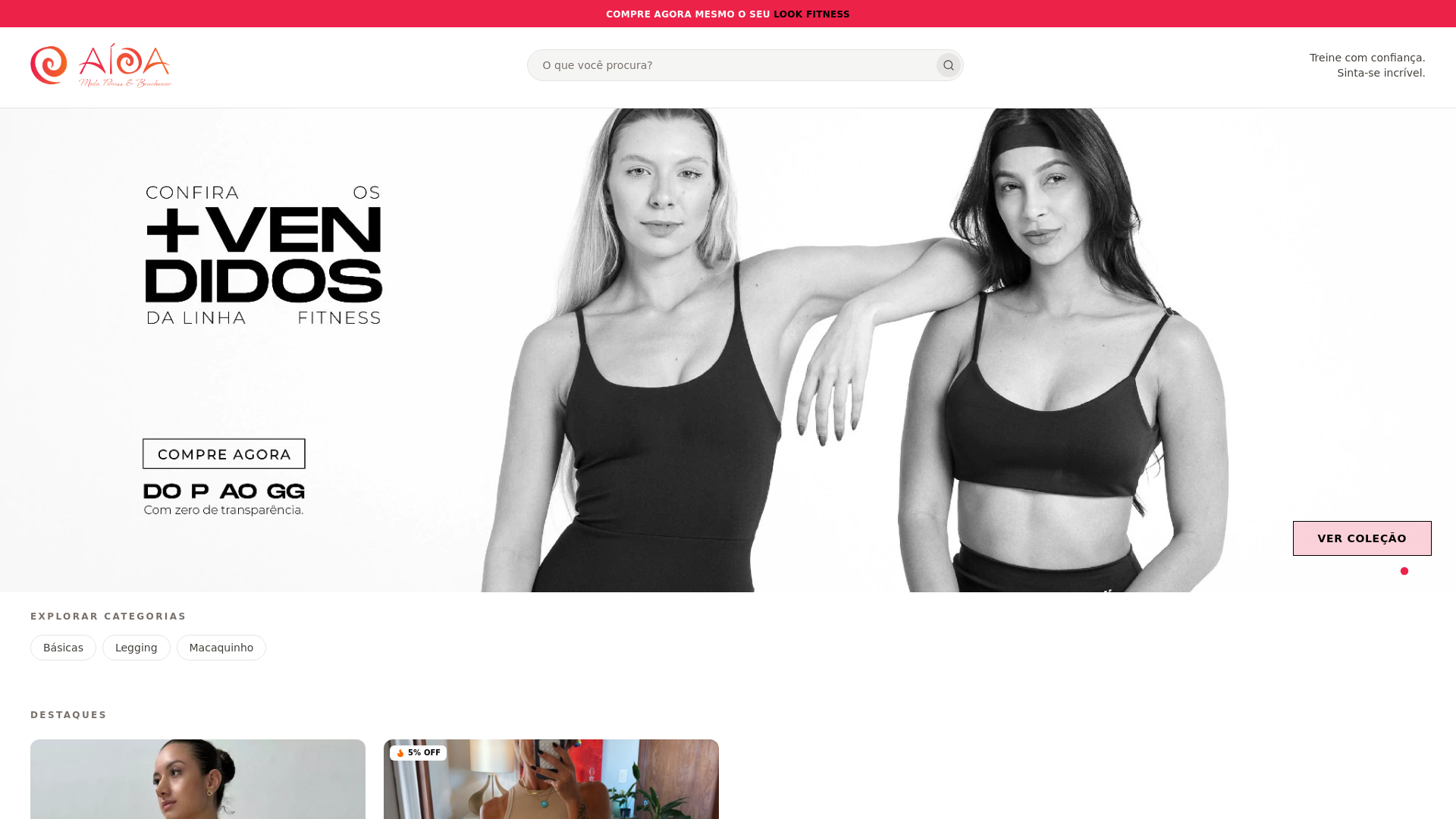 website screenshot of https://aioamodafitness.com.br