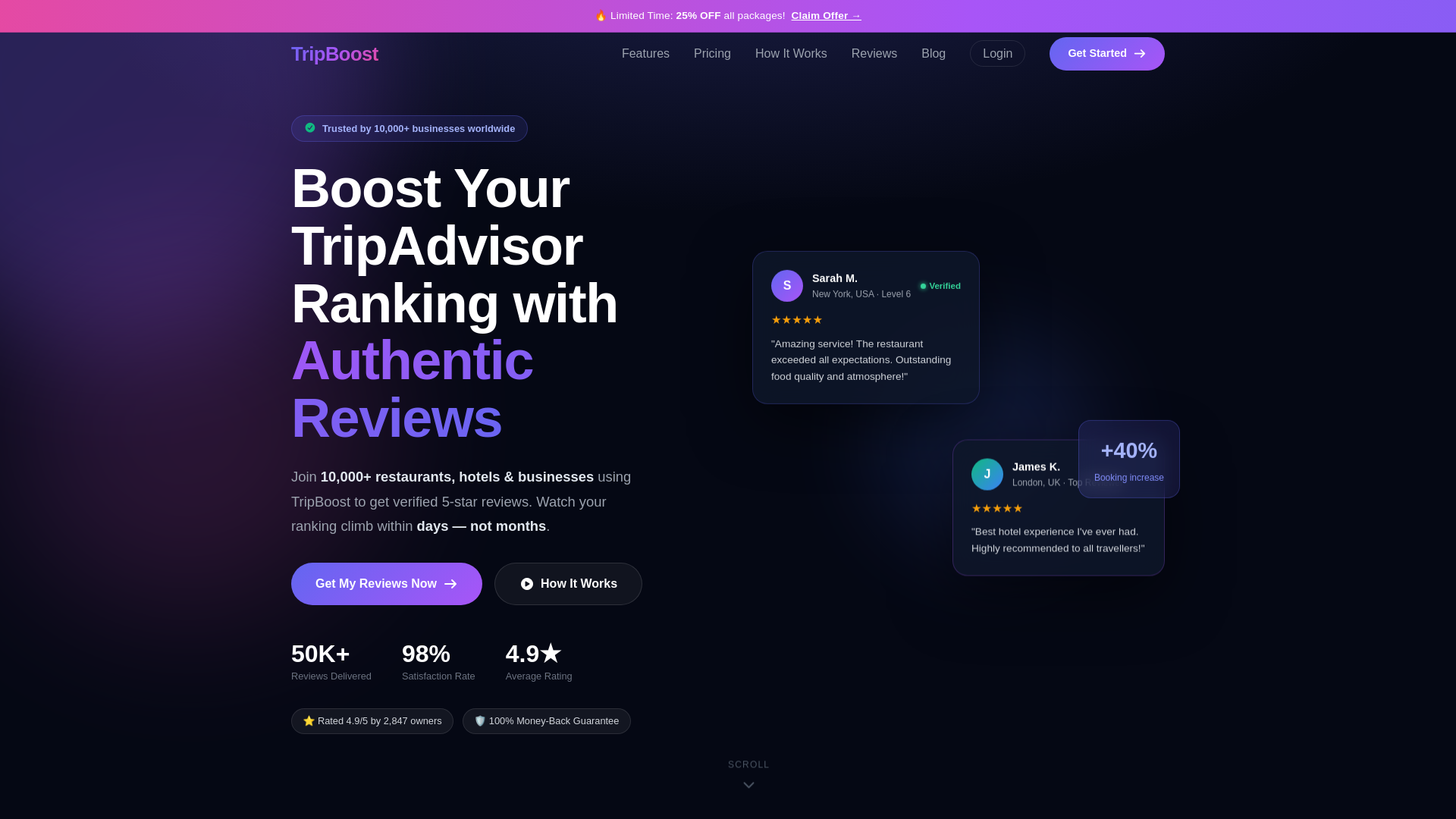 website screenshot of https://tripboost.pro