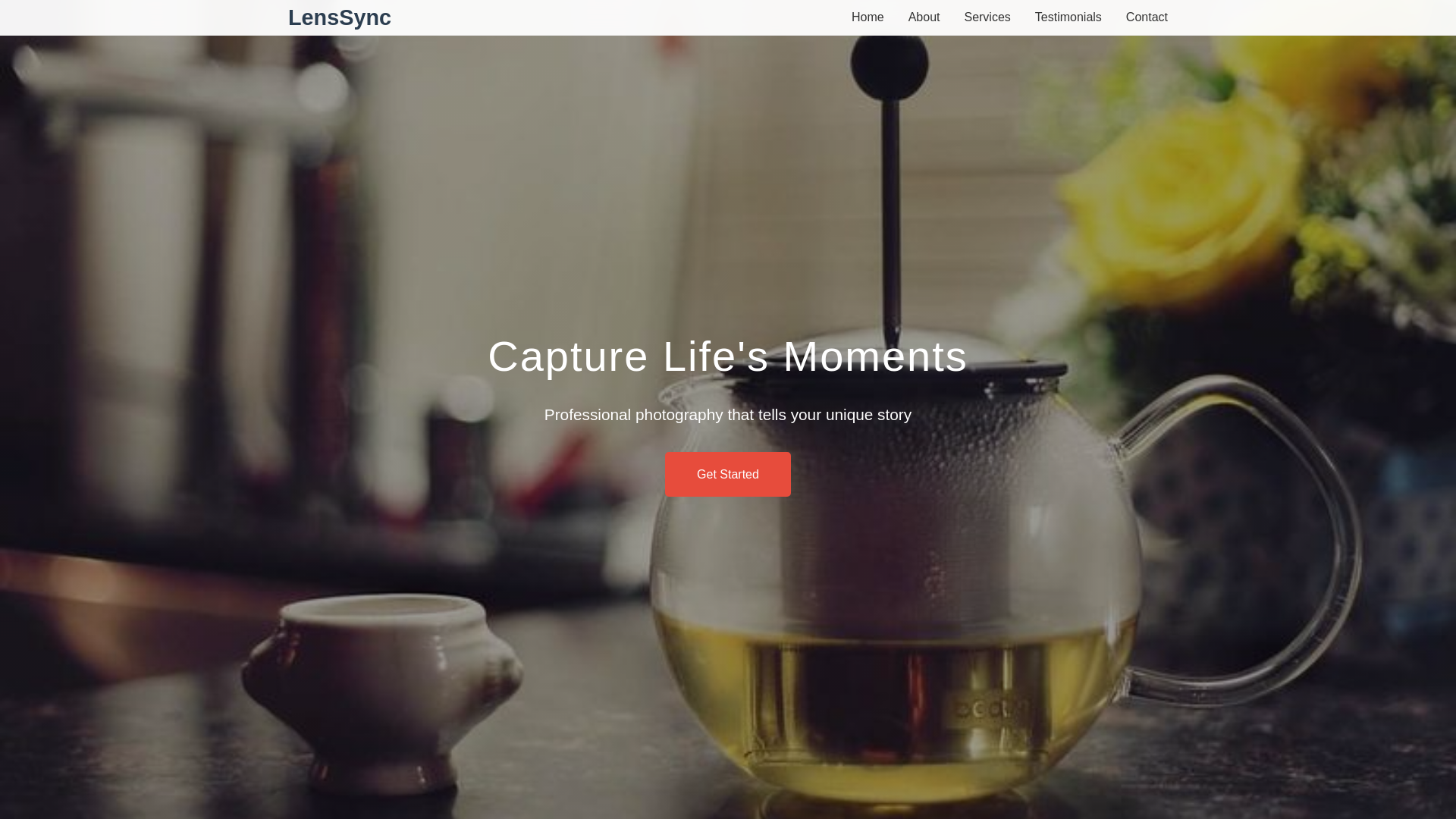 website screenshot of https://lenssync.xyz/