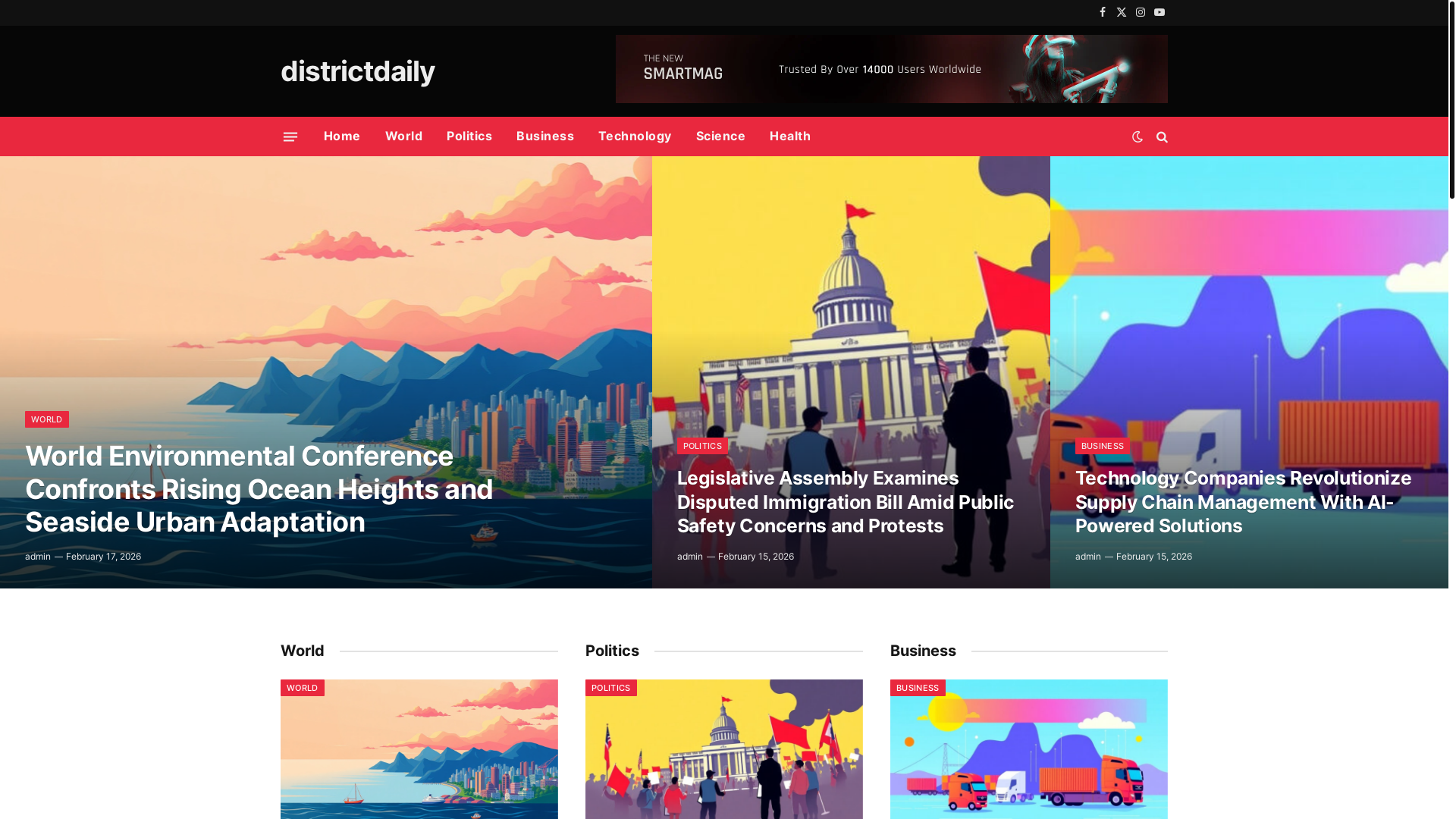 website screenshot of https://districtdaily.co.uk/