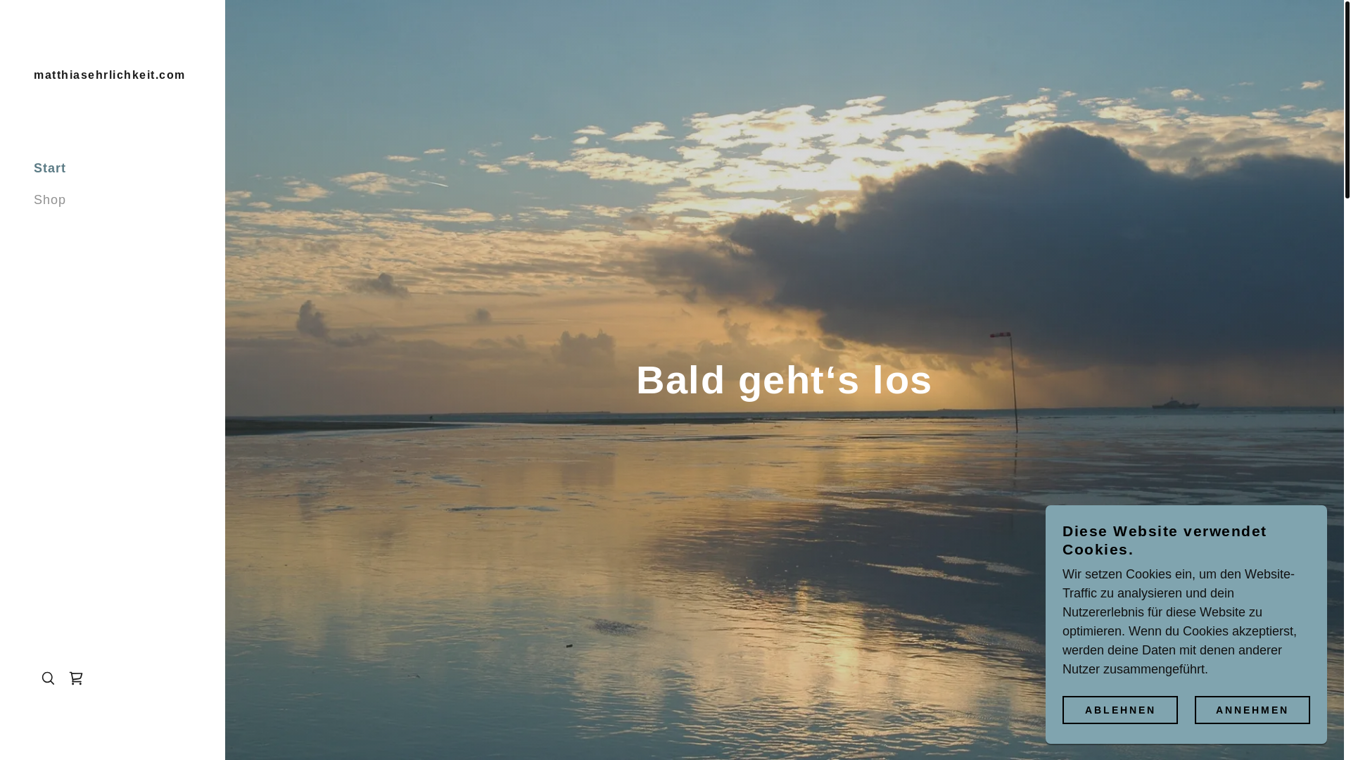 website screenshot of https://matthiasehrlichkeit.com/