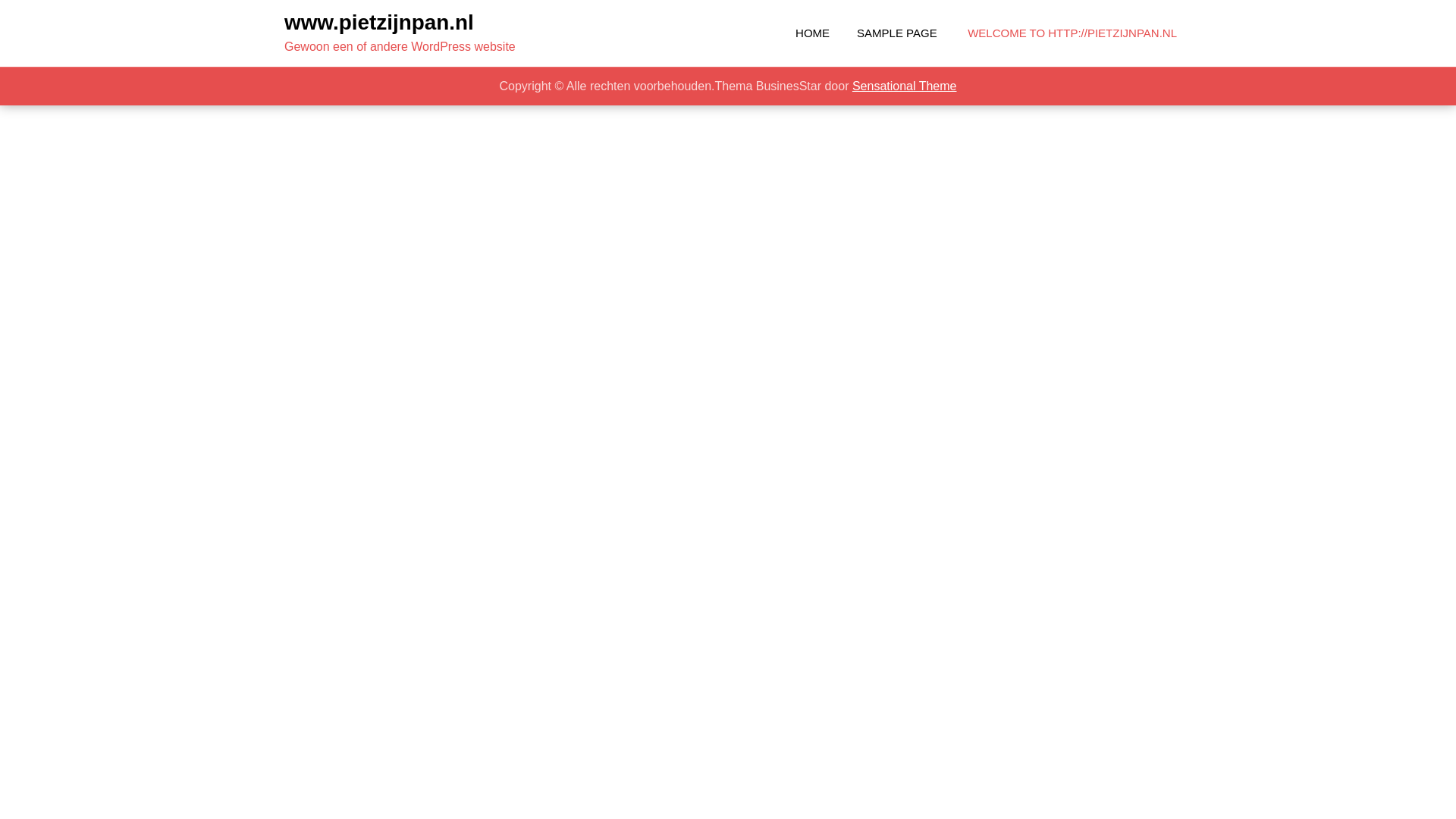 website screenshot of https://pietzijnpan.nl/
