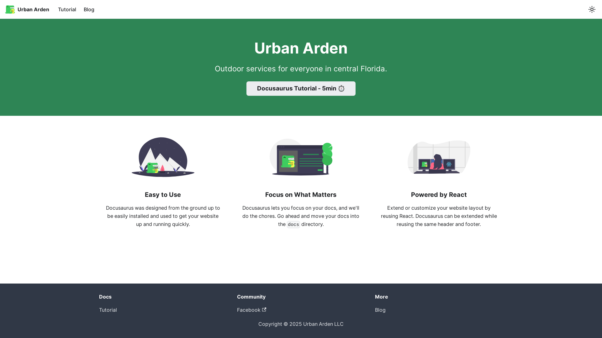 website screenshot of https://urbanarden.pages.dev/
