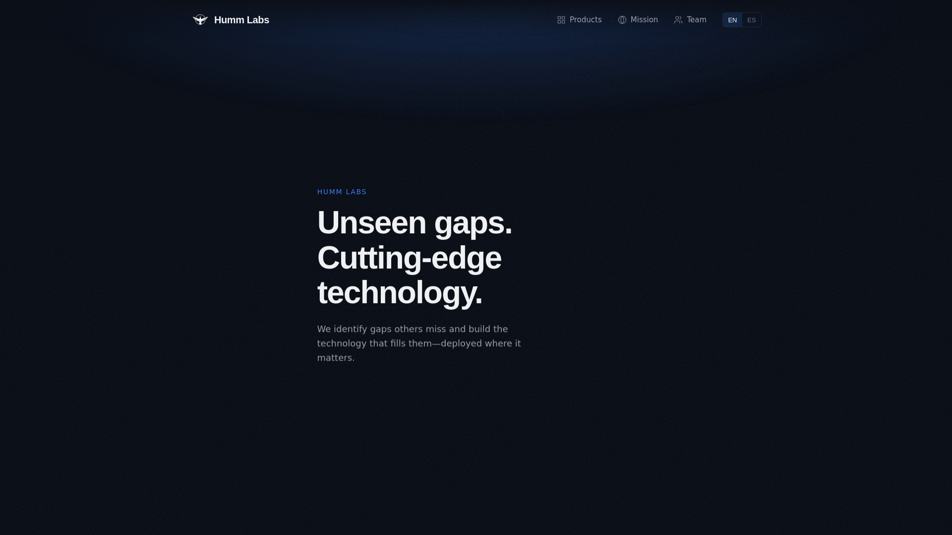 website screenshot of https://hummlabs.xyz/