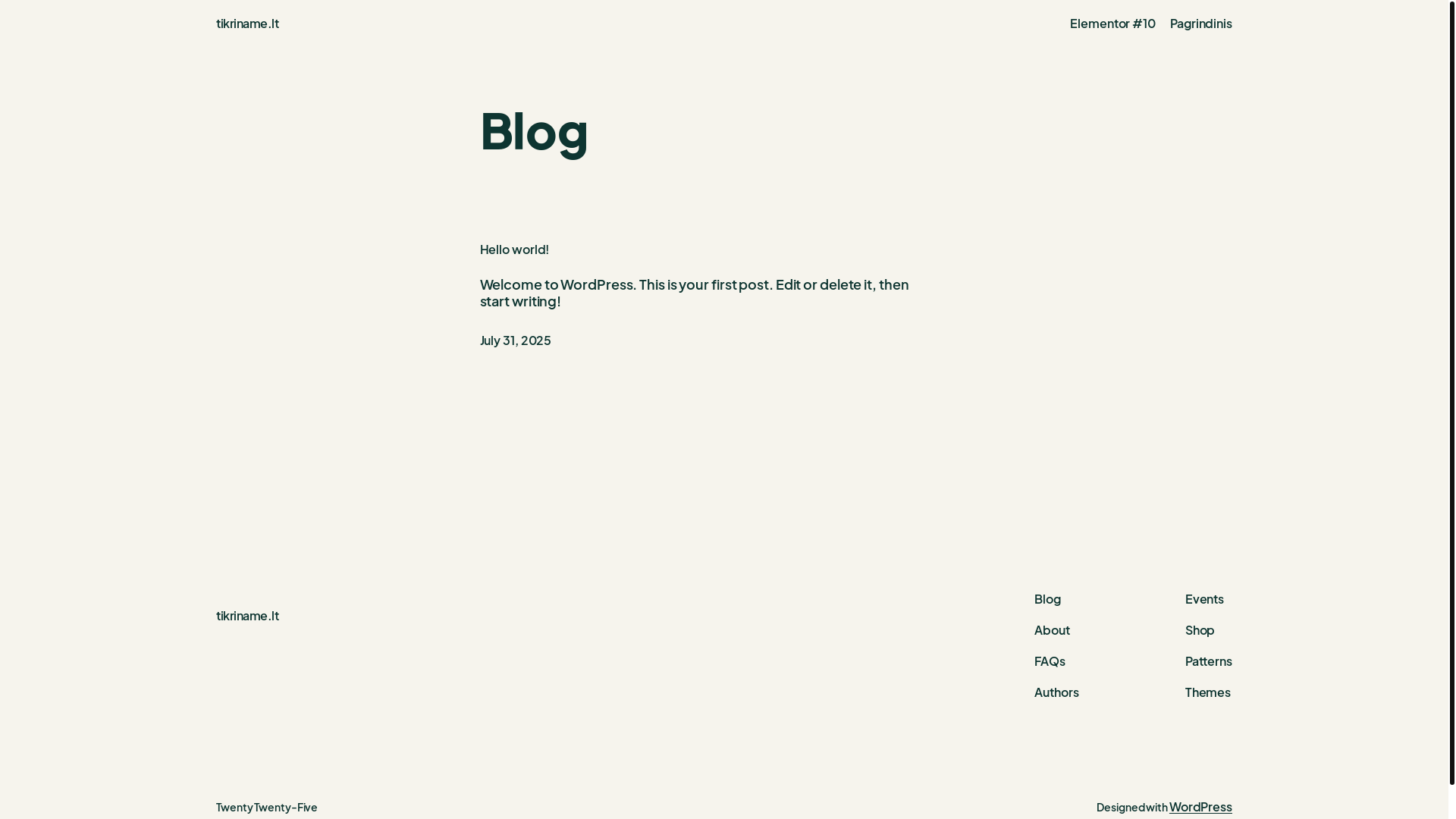 website screenshot of https://tikriname.lt/