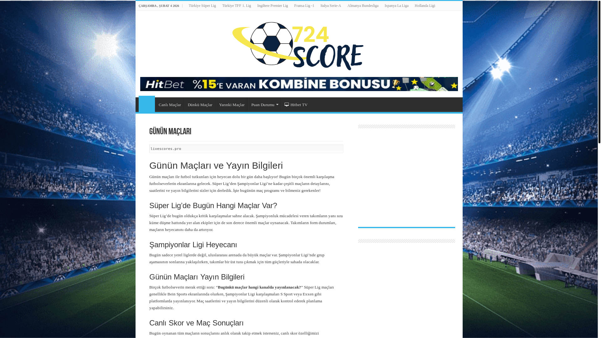website screenshot of https://724score.com