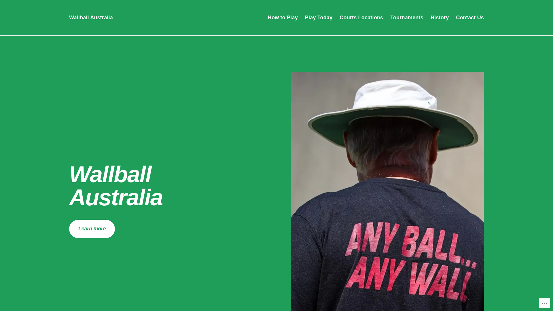 website screenshot of https://wallballaustralia.com