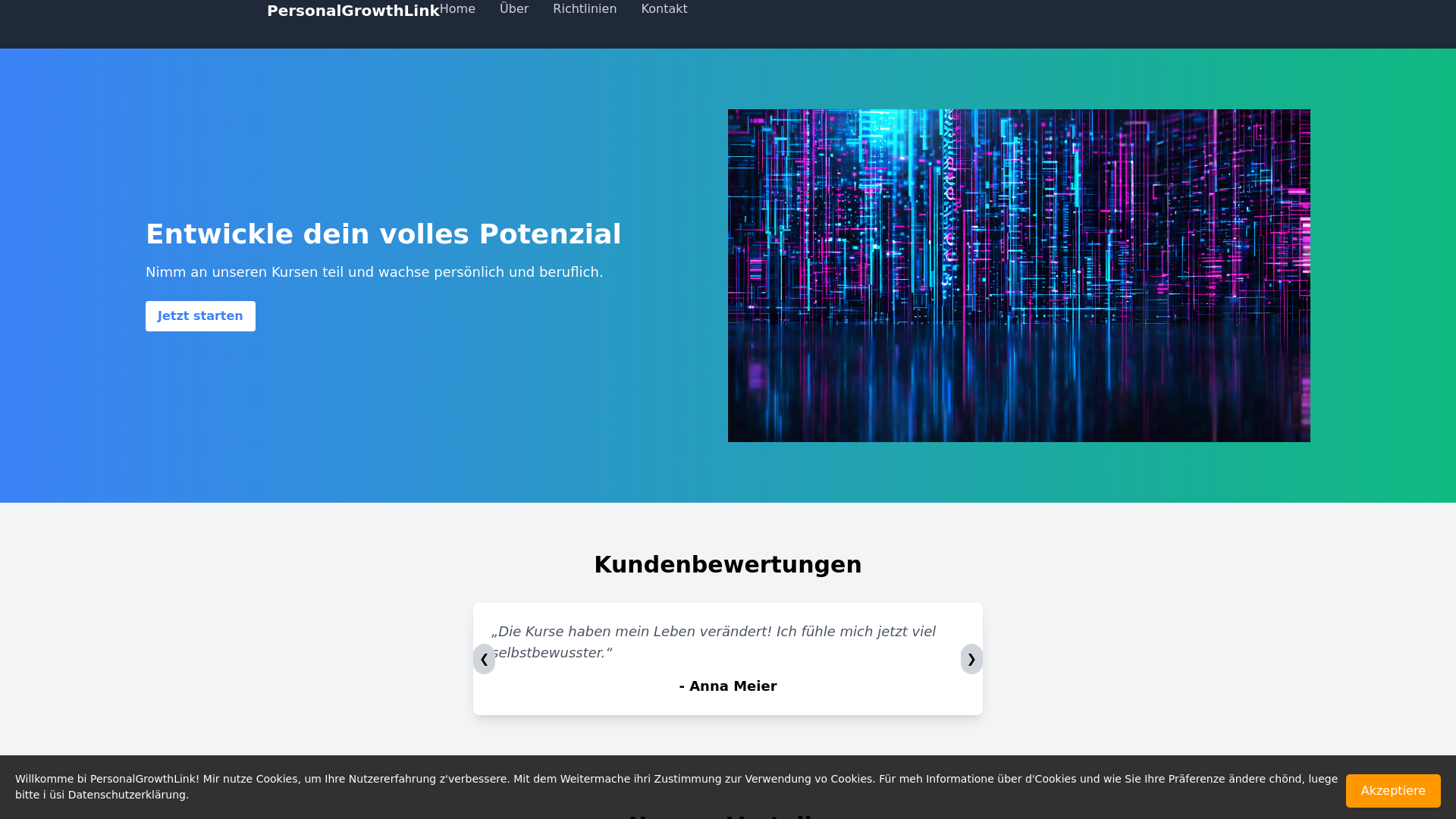 website screenshot of https://personalgrowthlink.link/