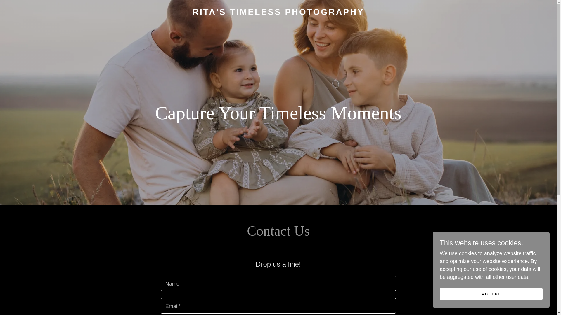 website screenshot of https://ritastimelessphotography.com/