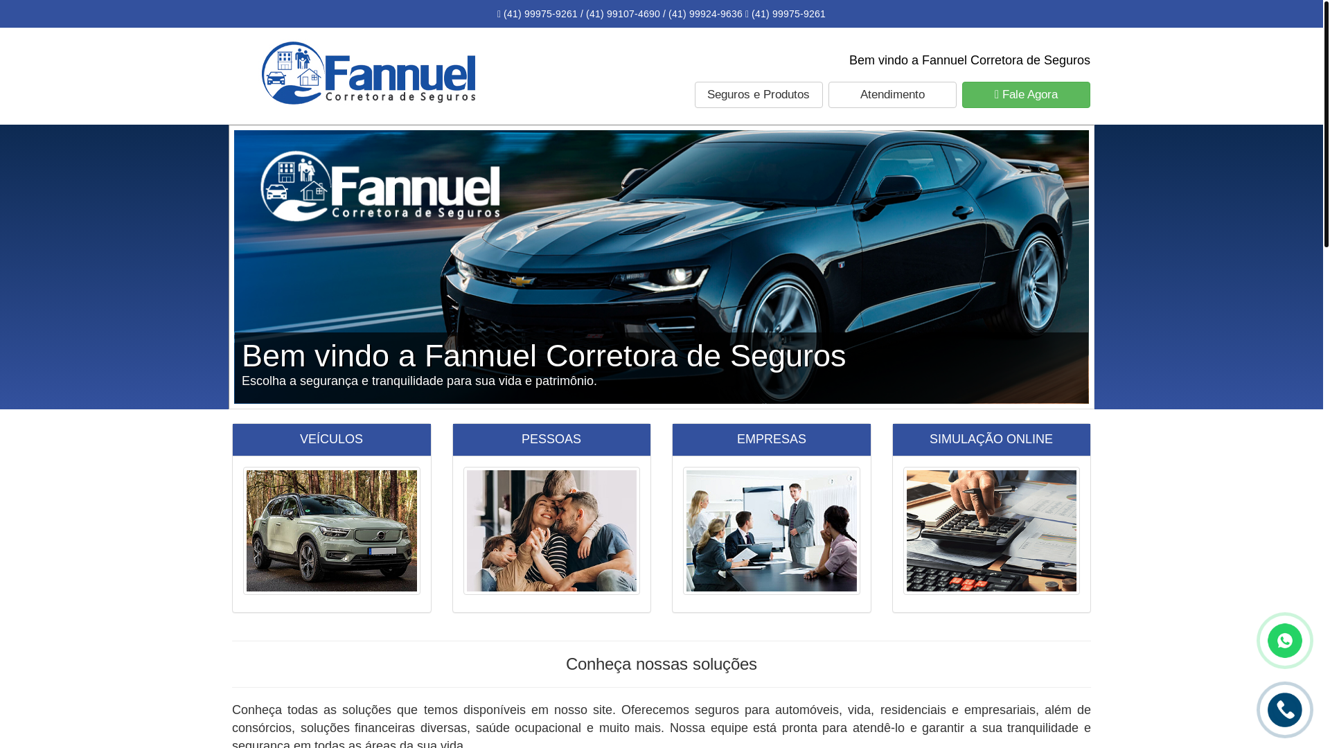 website screenshot of https://fannuelseguros.pages.dev/